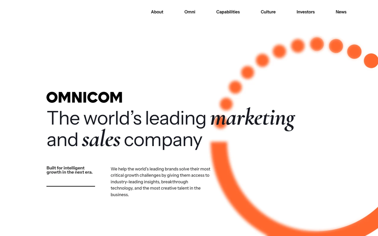 Sitio web de Omnicom, red global de publicidad, medios y branding