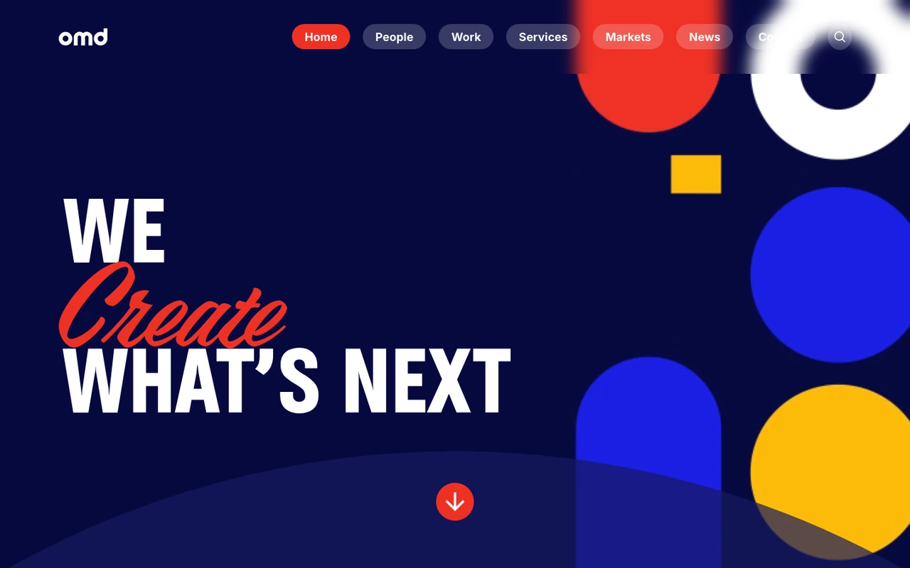Sitio web de OMD, red de estrategia y planeación de medios