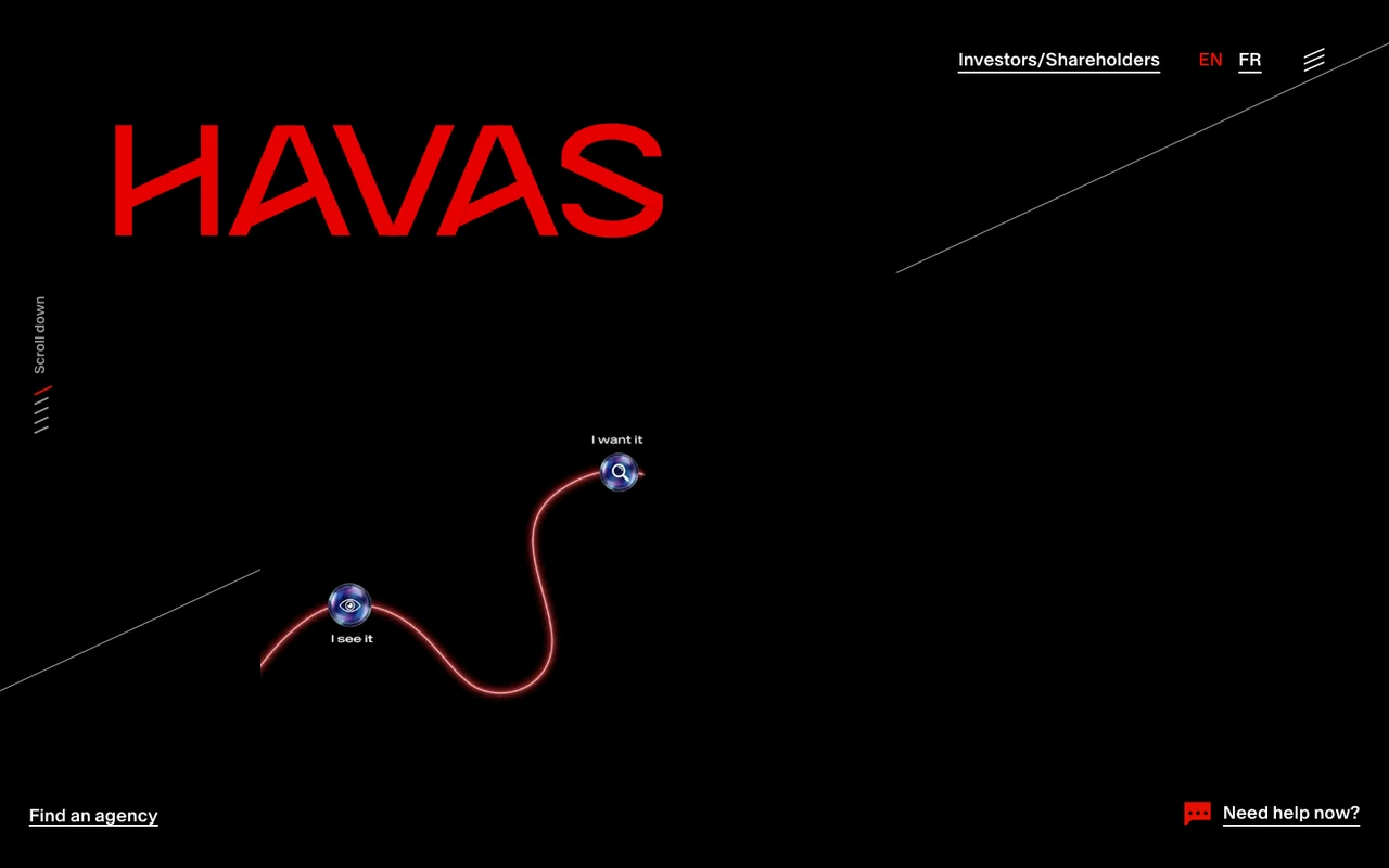 Sitio web de Havas, grupo global de creatividad, medios y experiencia de cliente