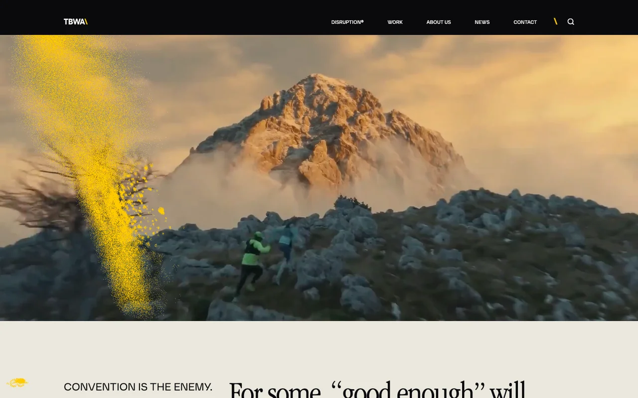 Sitio web de TBWA, red global de creatividad disruptiva y branding